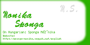 monika sponga business card